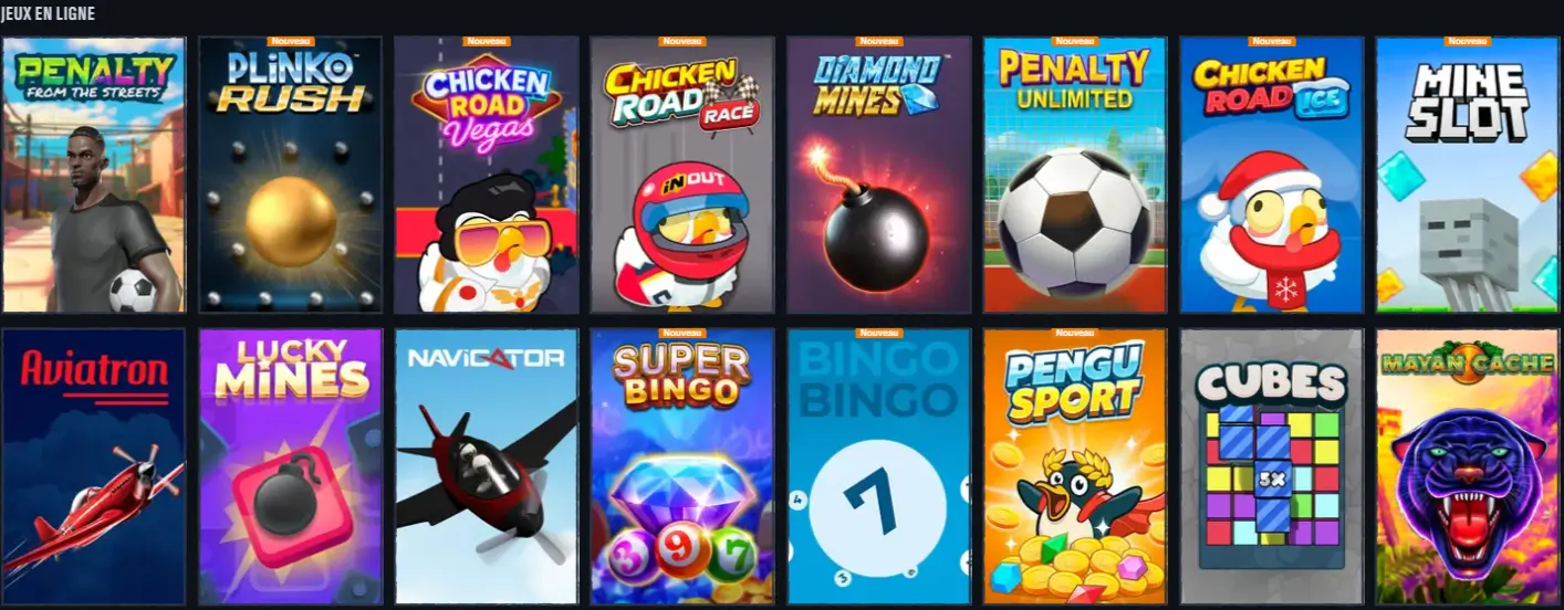Jeux Crash et Instantanés